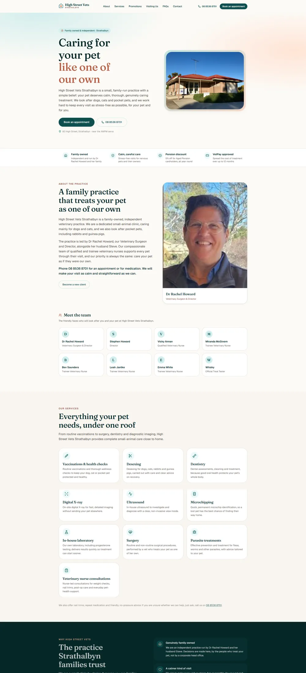 High Street Vets new SEO homepage after the rebuild