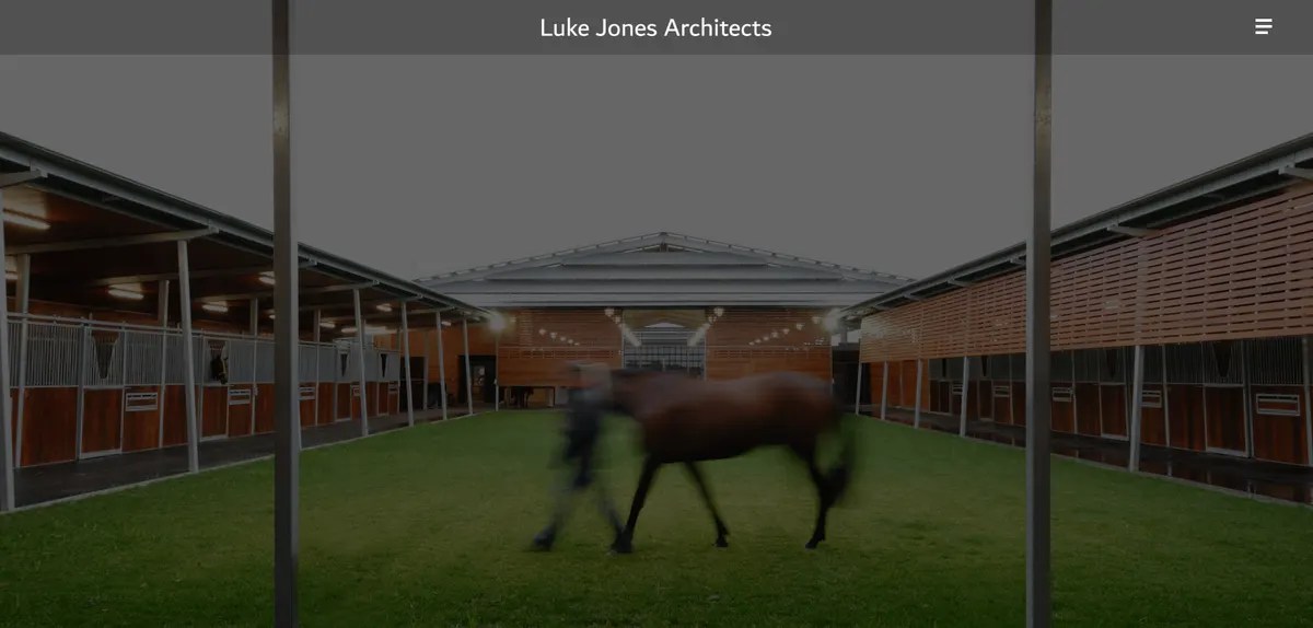 Luke Jones Architects website before the rebuild