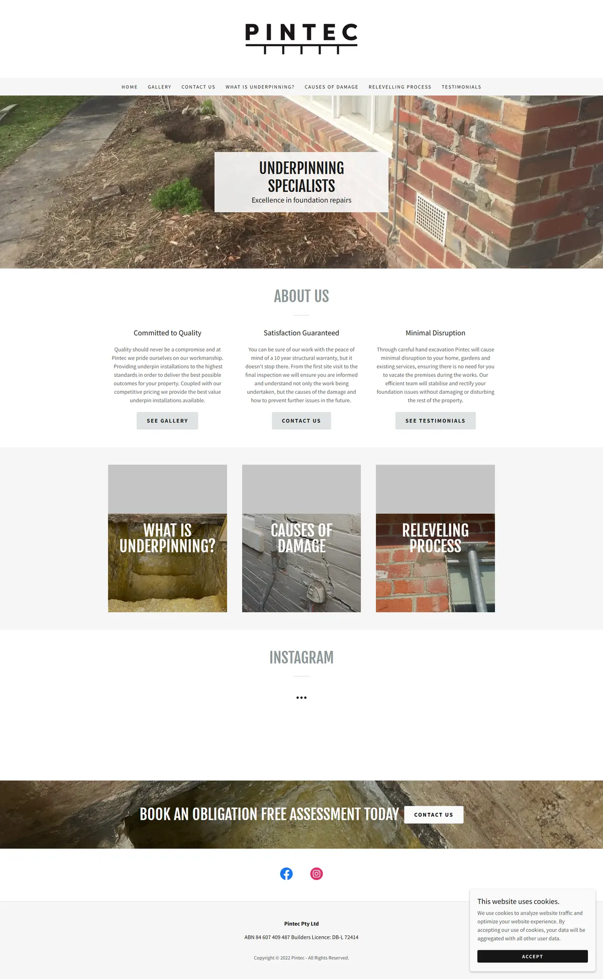Pintec website before the rebuild