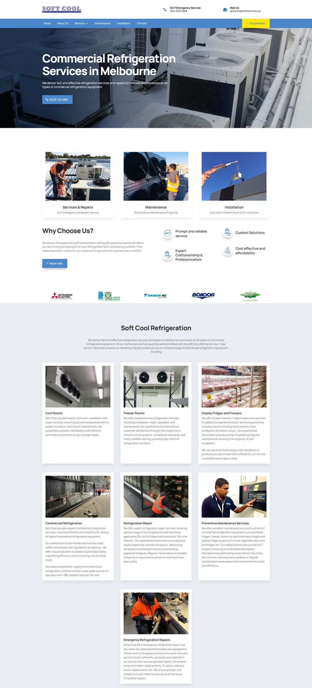 SoftCool homepage before the rebuild