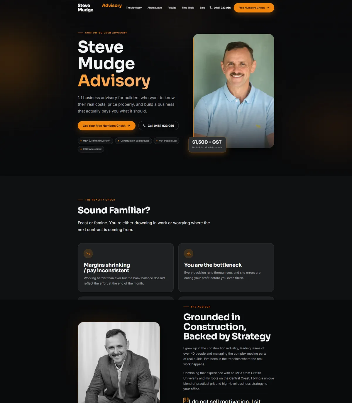 Steve Mudge Advisory new SEO website after the rebuild