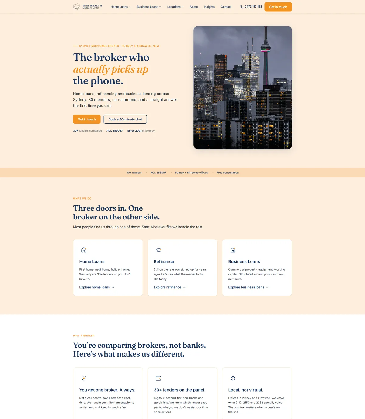 Web Wealth Management new SEO website after the rebuild