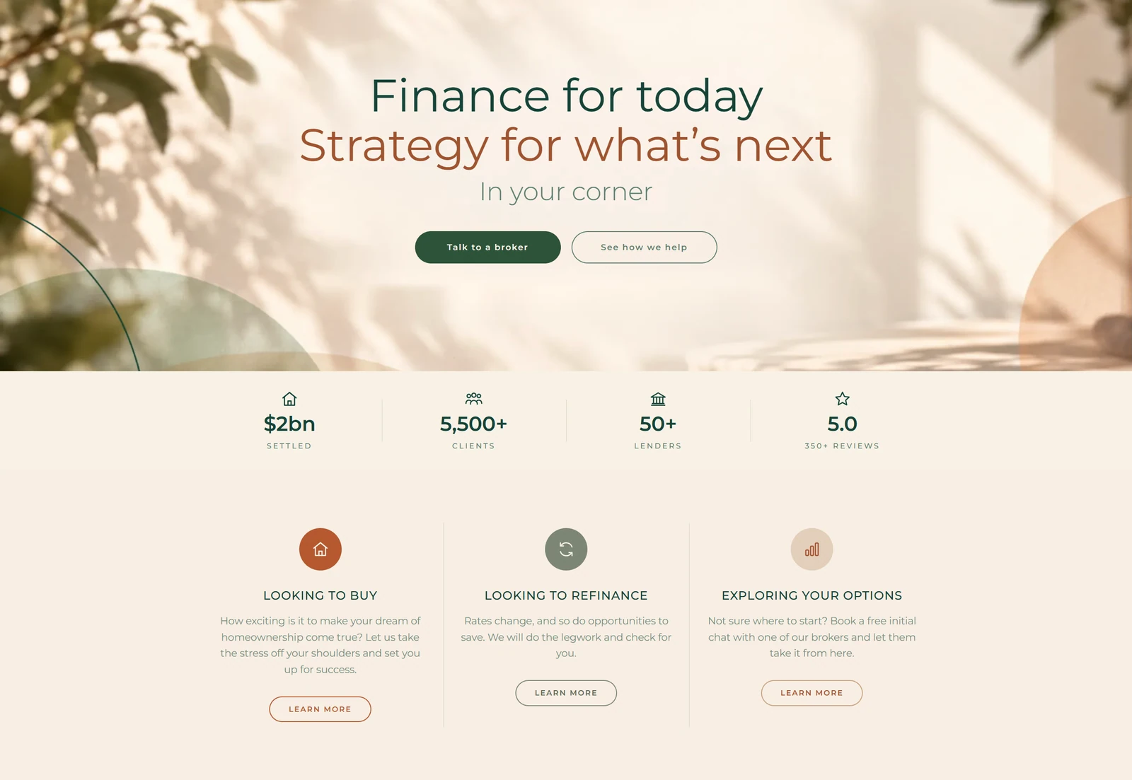 Soft photography, green headings and the borrowing options laid out plainly. Names and contact details removed.